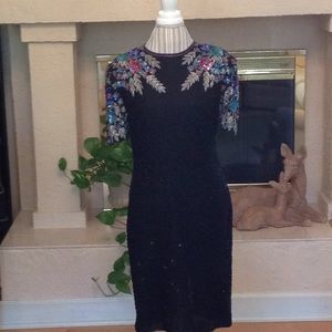 Vintage beaded cocktail dress.